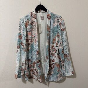 Chico's Multicolor Paisley Blazer